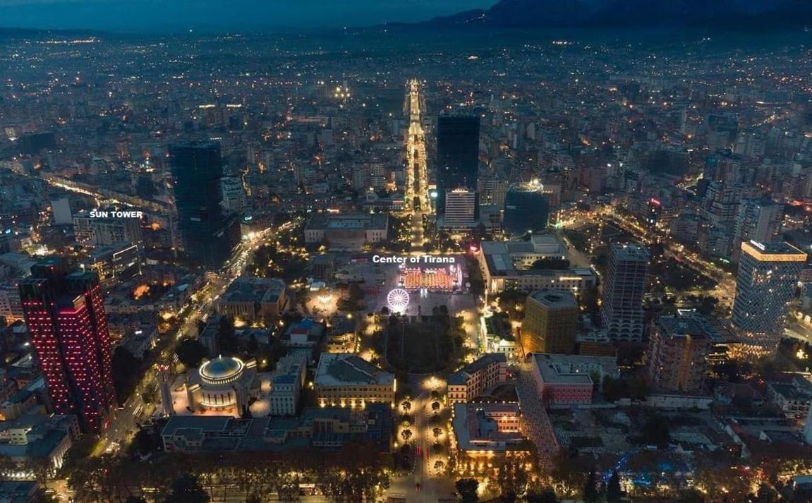 Sun Tower Luxury Suite-View From Of Tirana Center Zewnętrze zdjęcie